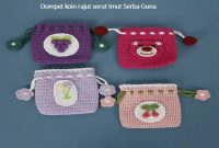 Dompet koin rajut serut